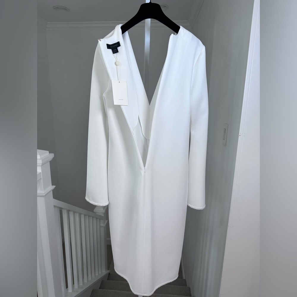 Ellery White Crepe Resort Midi Wide Bell Sleeve Dress NWT M/L $1495 Retail - Picture 15 of 15